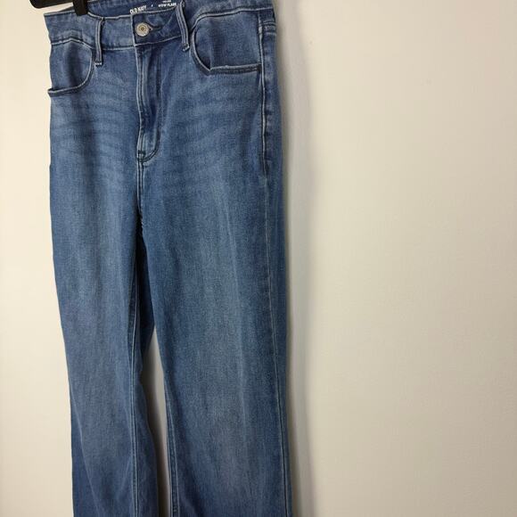 Old Navy Womens High-Rise Wow Flare Stretch Pockets Casual Medium Blue Jeans 8 - Picture 4 of 10